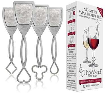 No More Wine Headaches! Wine Wand Sulfite Remover – 4 Pack